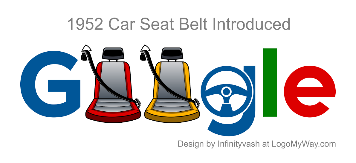 Google Doodle 1952 Car Seat Belt Introduced