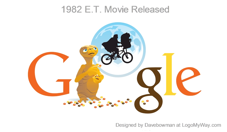 Google Doodle 1982 E.T Movie Released Logo