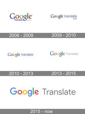 Google Translate Logo history
