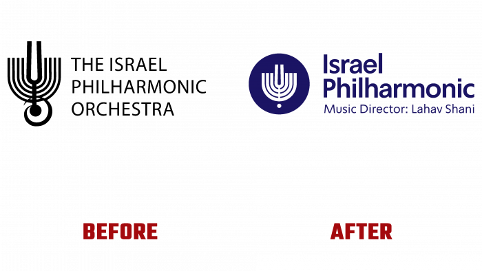 Israel Philharmonic Orchestra Before and After Logo (history)
