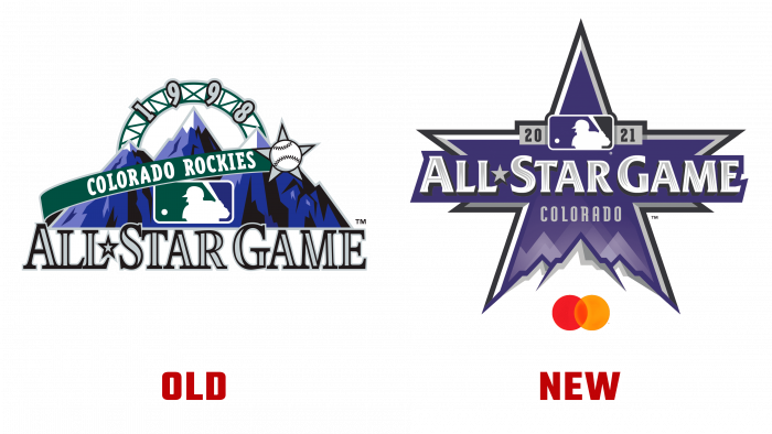 MLB All Star Game Colorado New and Old Logo (history)