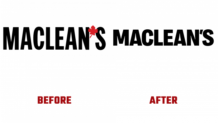 Maclean's Before and After Logo (history)