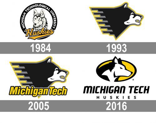 Michigan Tech Huskies Logo history
