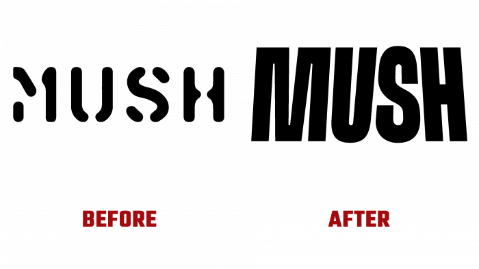 Mush Before and After Logo (history)
