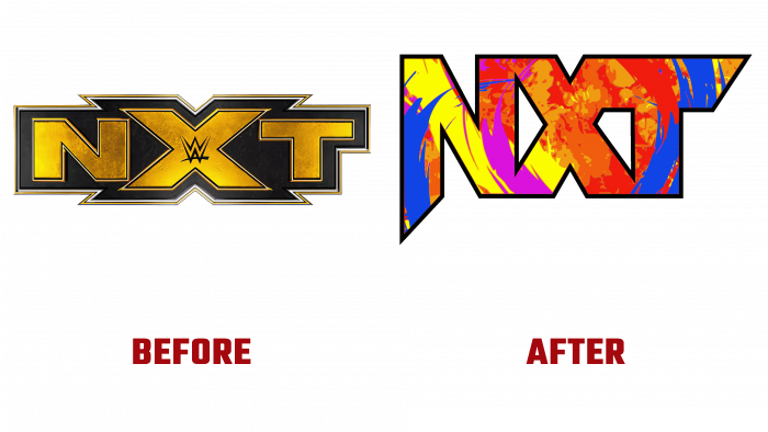 NXT Before and After Logo (history)