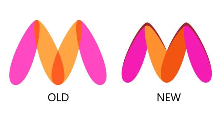 New and Old Myntra Logo