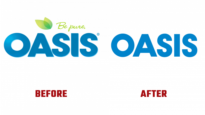 Oasis Before and After Logo (history)