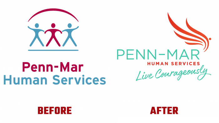 Penn-Mar Human Services Before and After Logo (history)
