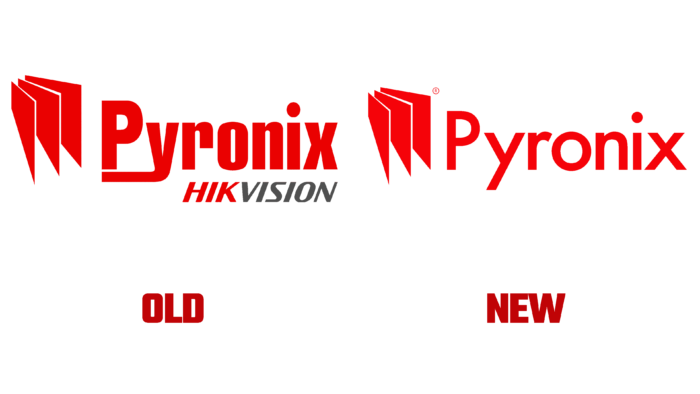 Pyronix Old and New Logo (history)