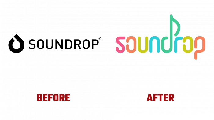Soundrop Before and After Logo (history)