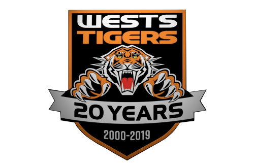 Wests Tigers 20th-anniversary logo